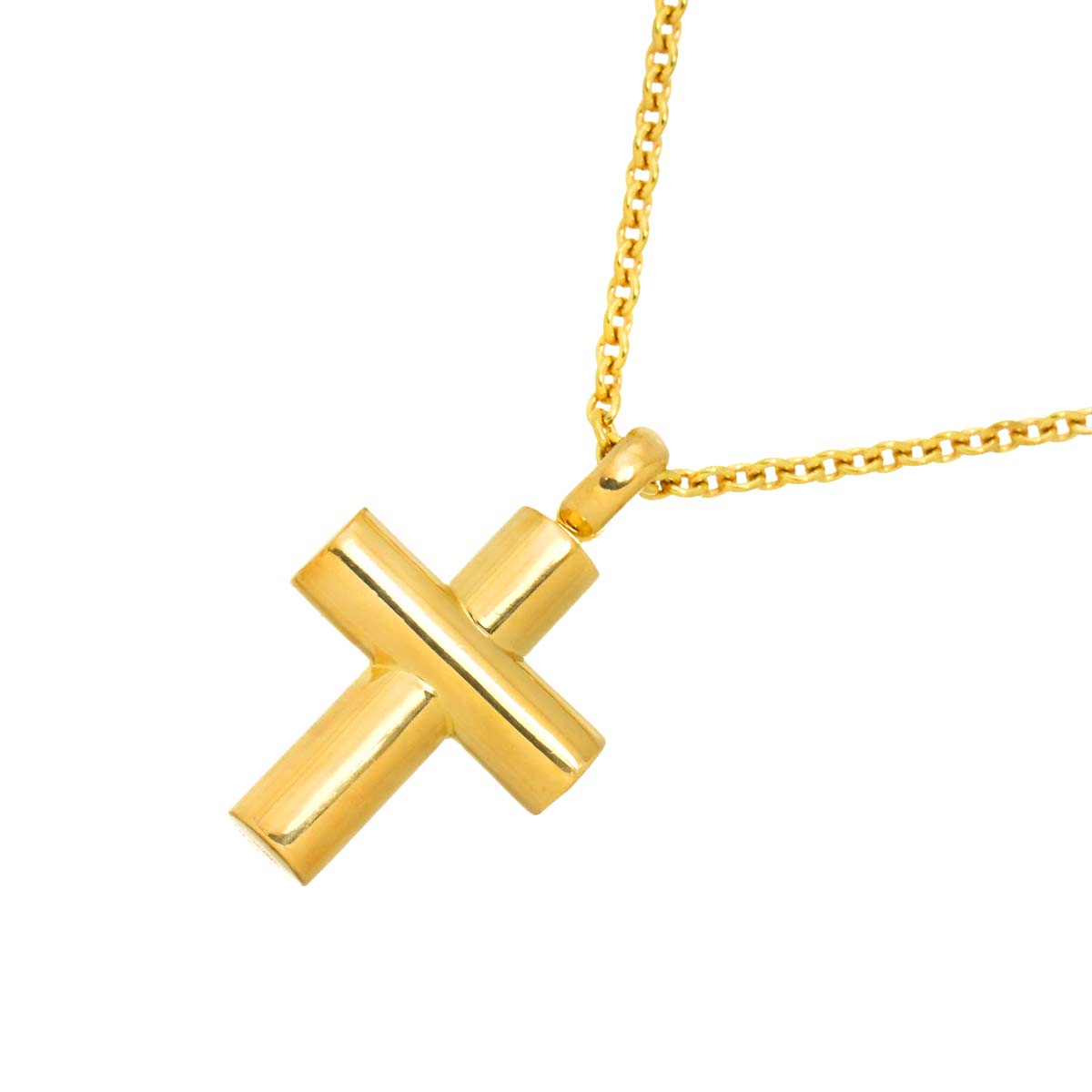 Latin Cross Necklace 18K Yellow Gold 750