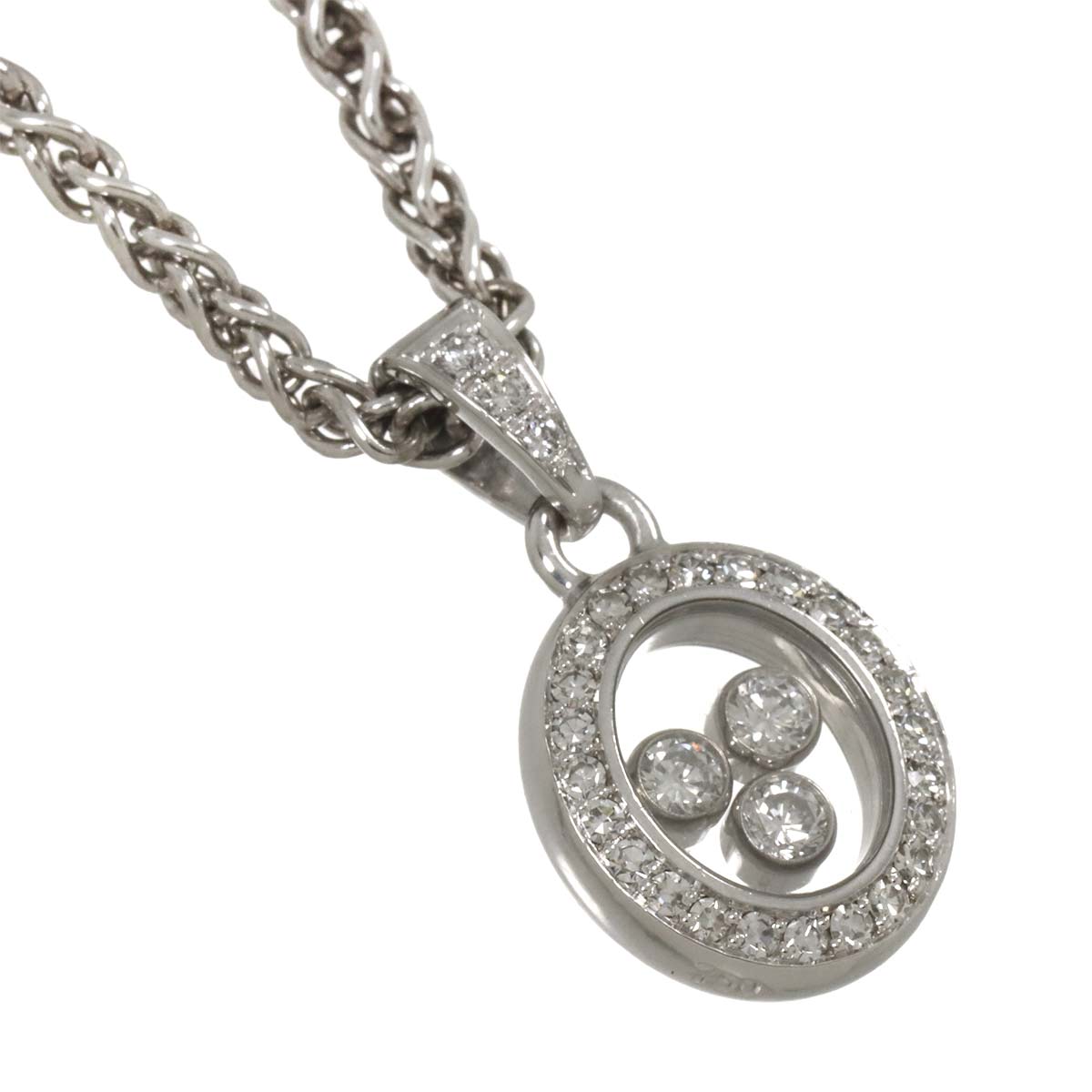 Happy Diamond Necklace 18K White Gold 750
