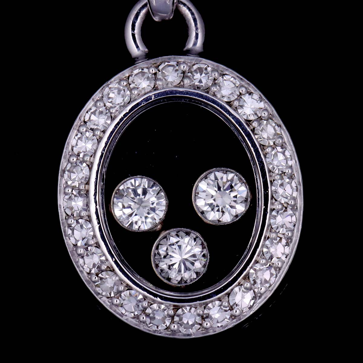 Happy Diamond Necklace 18K White Gold 750