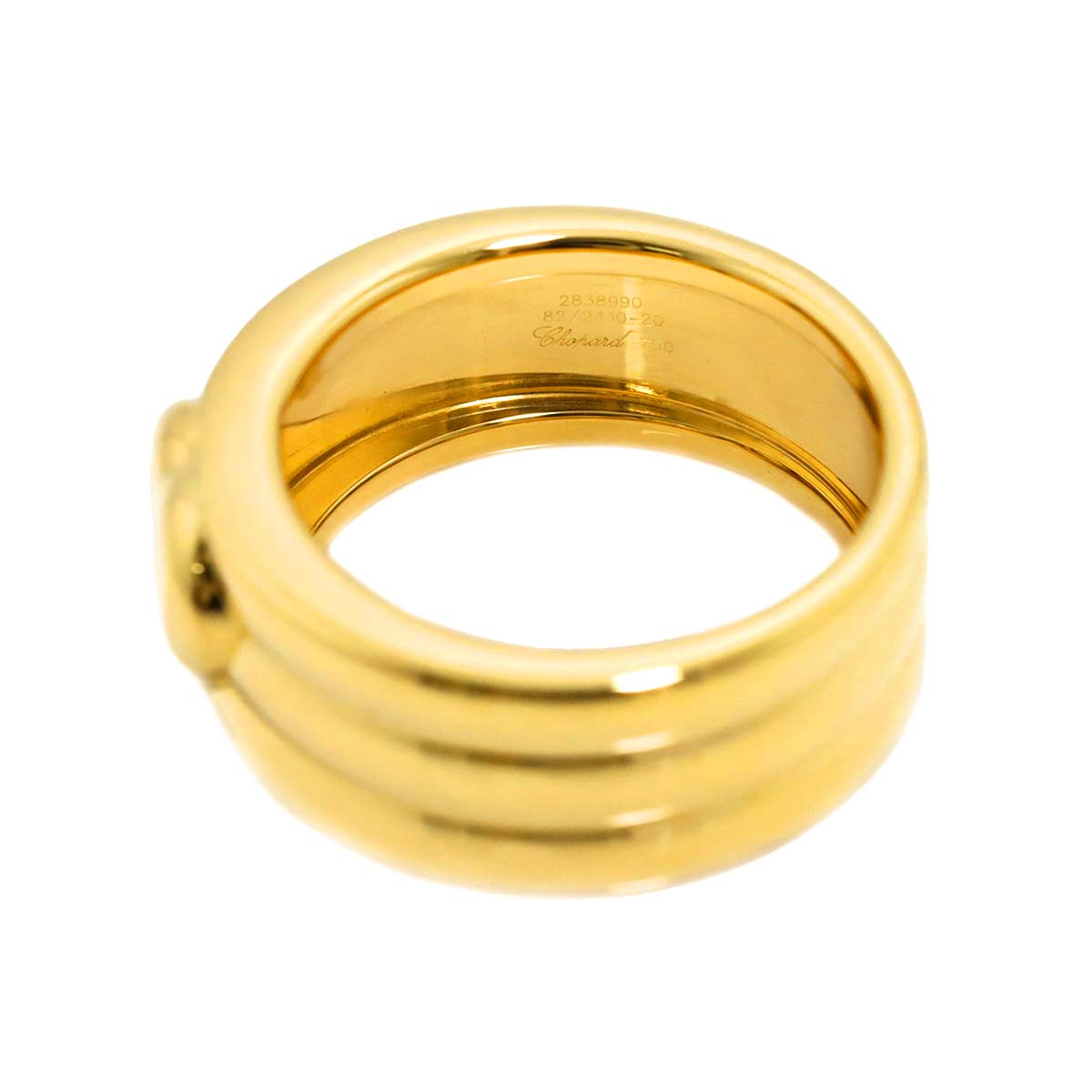 Happy Diamond Heart Ring 18K YG 750 Size6(US)