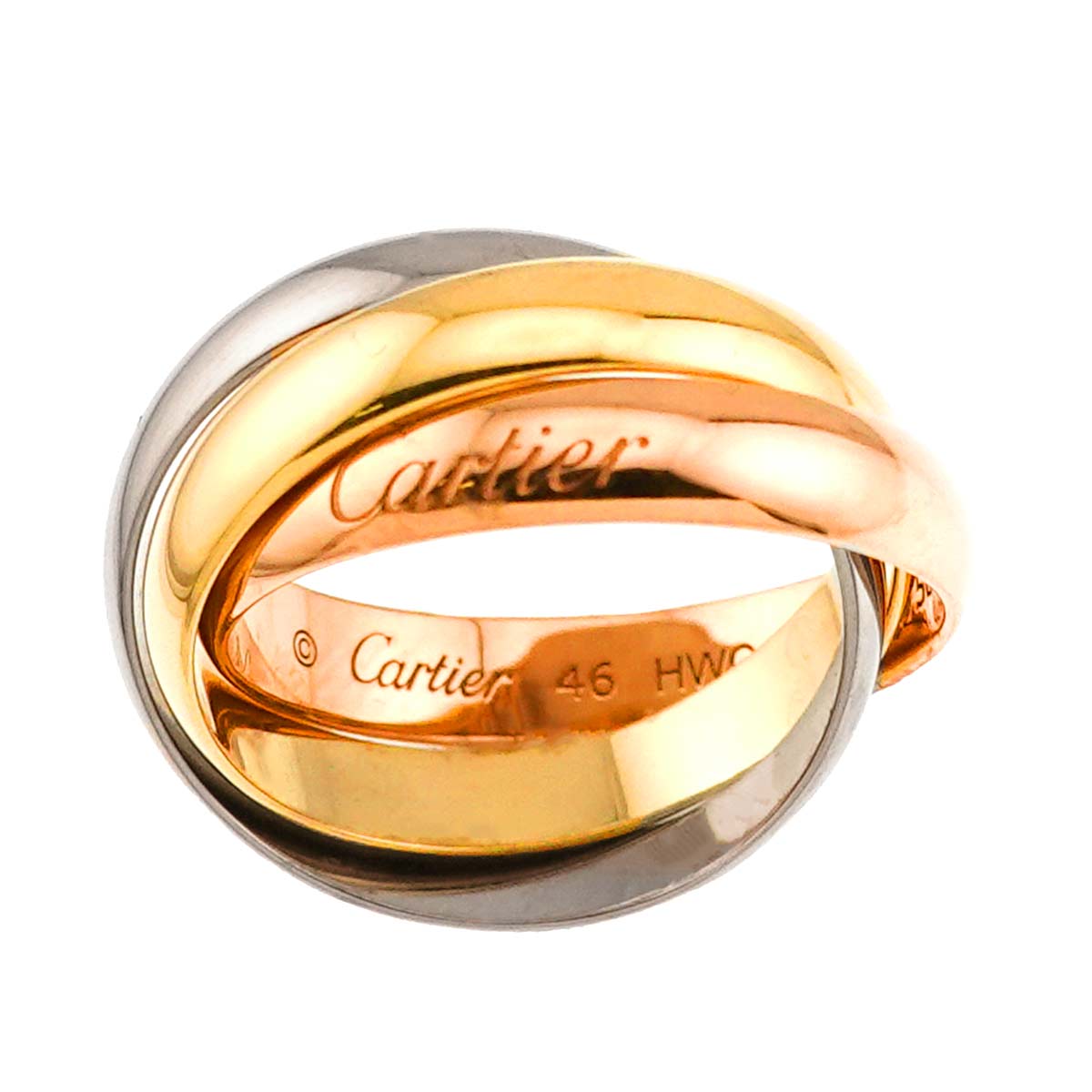 Trinity MM Ring 18K YG WG PG 750 Size46 3.75(US) 90290483
