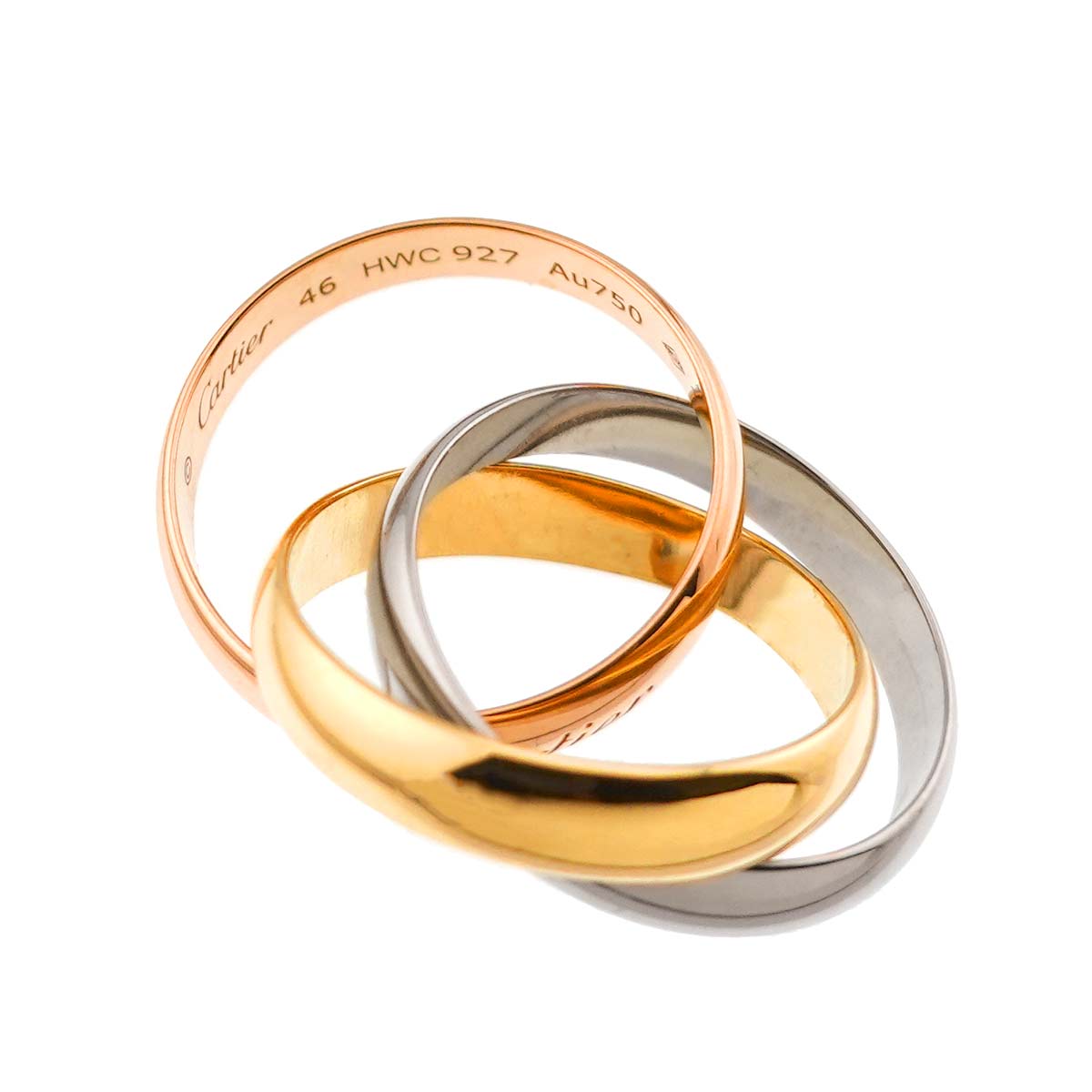 Trinity MM Ring 18K YG WG PG 750 Size46 3.75(US)