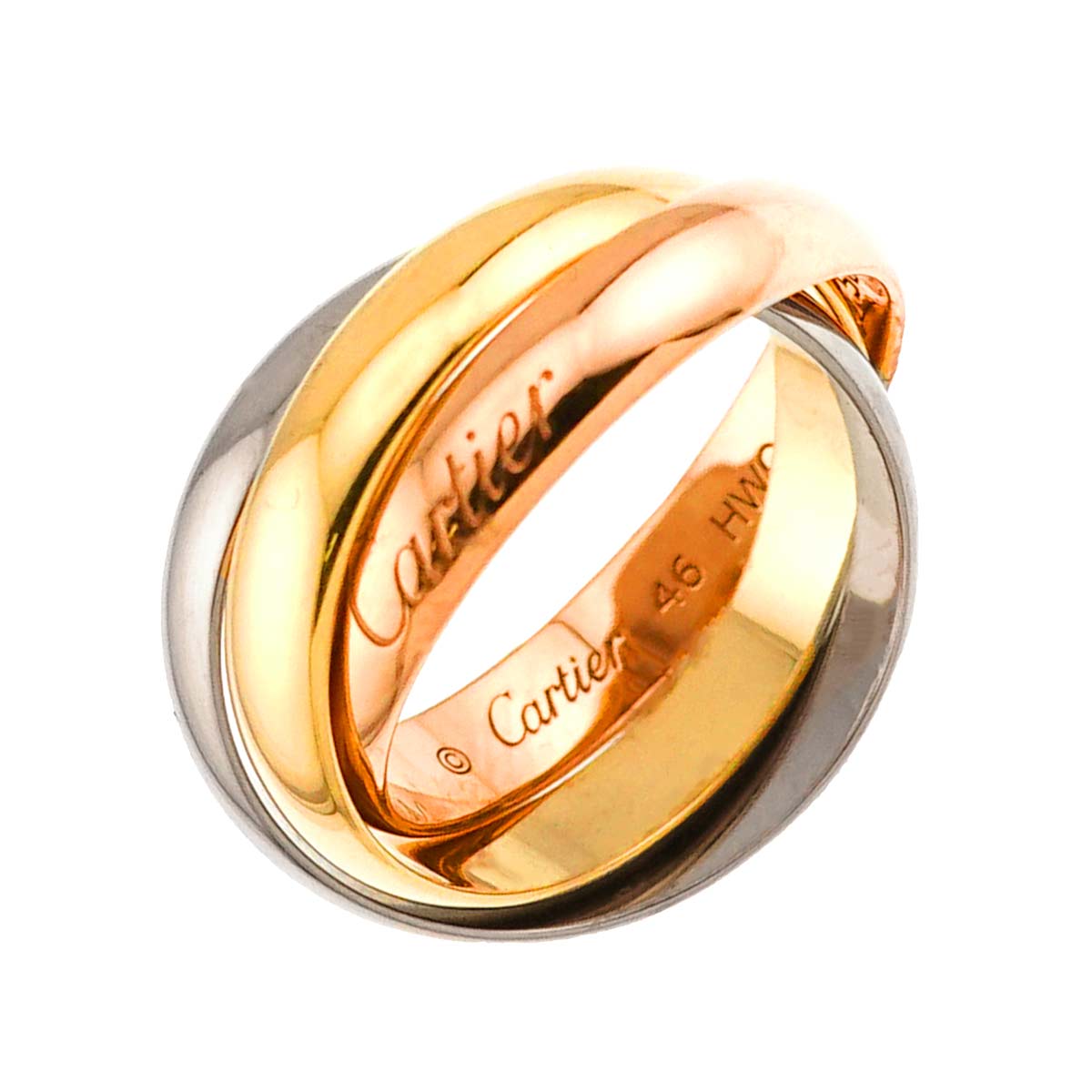 Trinity MM Ring 18K YG WG PG 750 Size46 3.75(US)