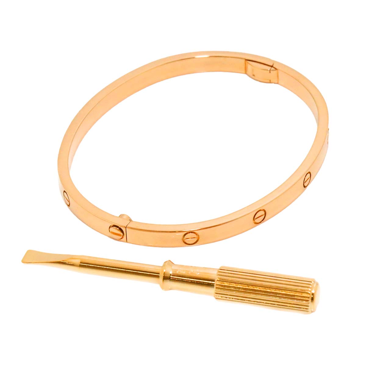 Love Bracelet Bangle SM 18K Pink Gold 750 Size15