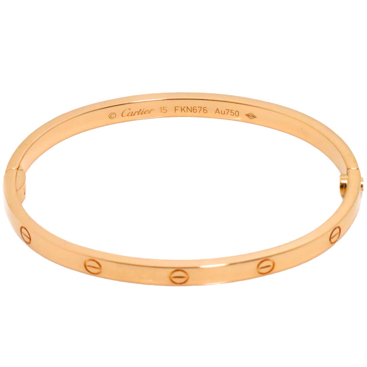 Love Bracelet Bangle SM 18K Pink Gold 750 Size15