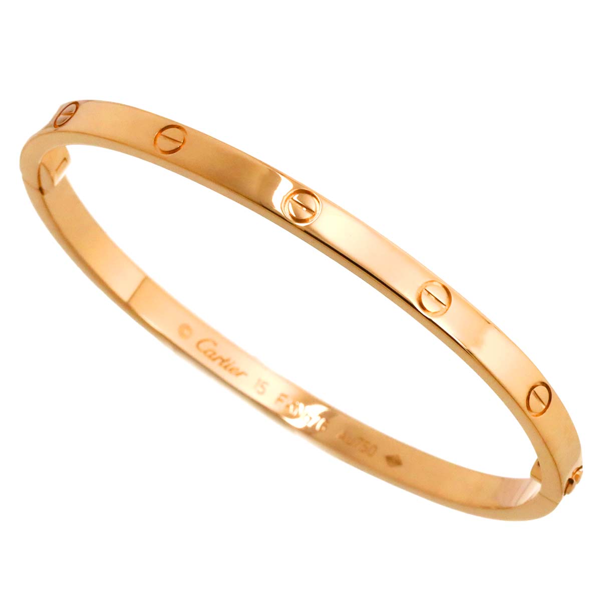 Love Bracelet Bangle SM 18K Pink Gold 750 Size15