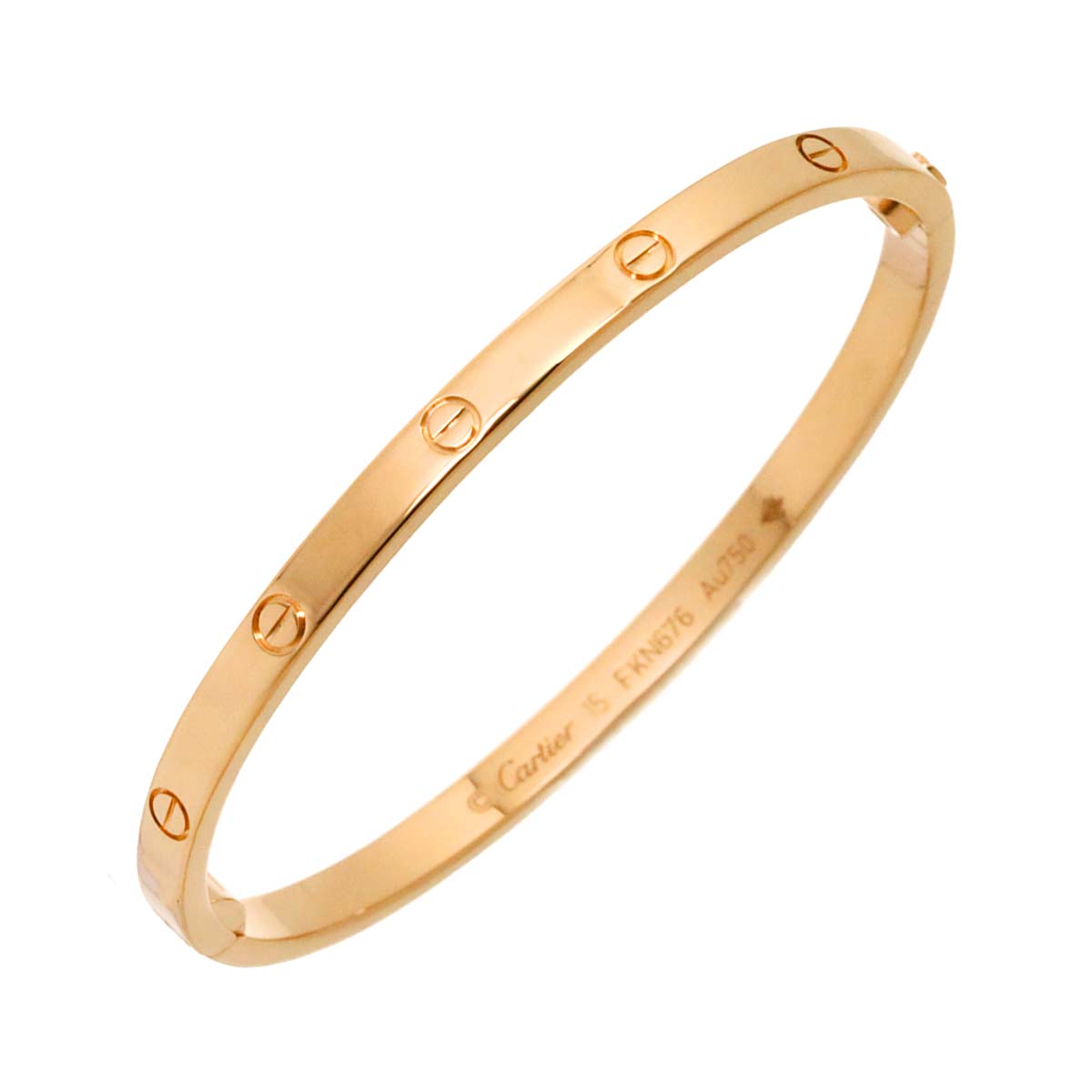 Love Bracelet Bangle SM 18K Pink Gold 750 Size15