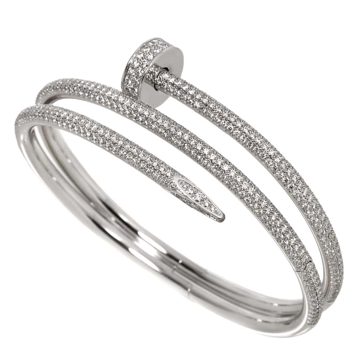 Juste Un Clou double Diamond Bracelet18K White Gold 750 size15