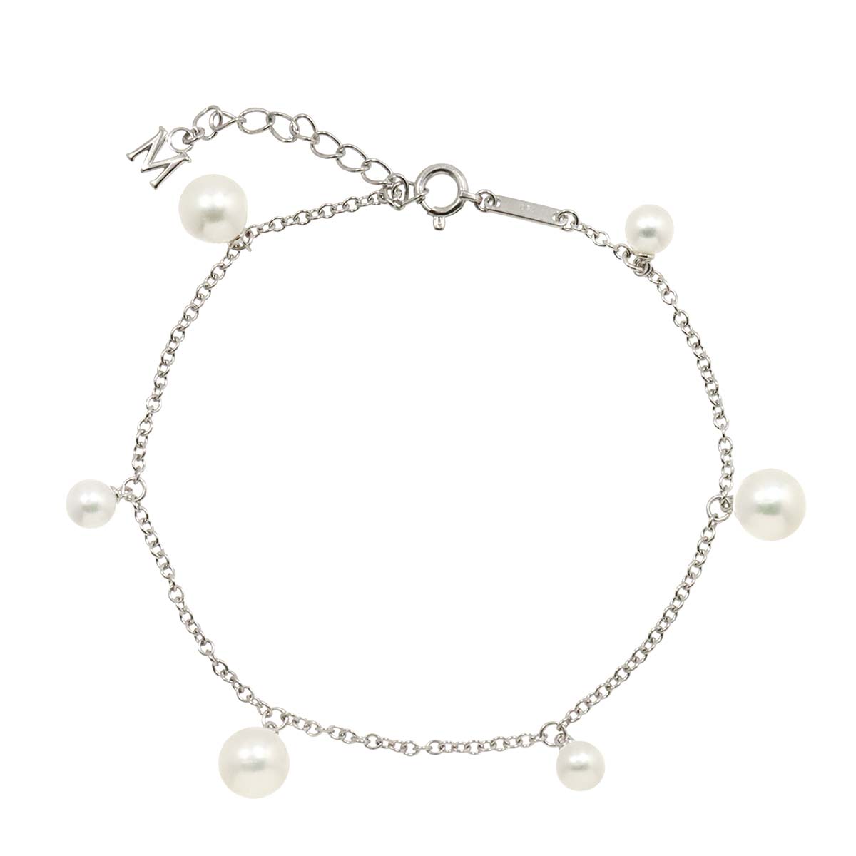 Akoya Pearl 6.5-4.7mm Bracelet 18K White Gold 750