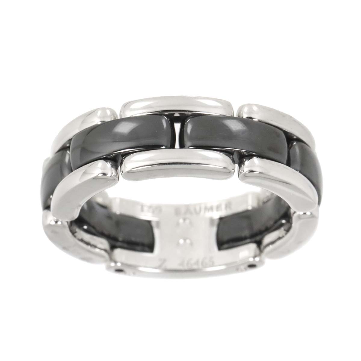 ULTRA MM Ring Black Ceramic 18K WG 750 Size59 8.25-8.75(US)