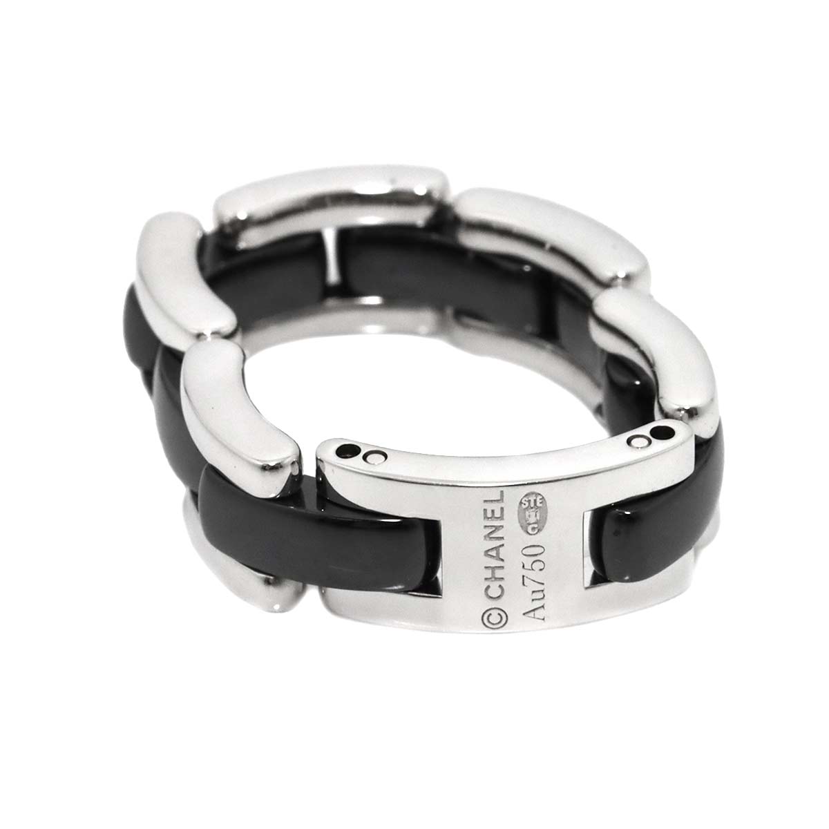 ULTRA MM Ring Black Ceramic 18K WG 750 Size59 8.25-8.75(US)