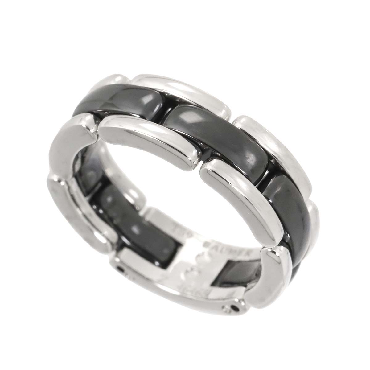 ULTRA MM Ring Black Ceramic 18K WG 750 Size59 8.25-8.75(US)