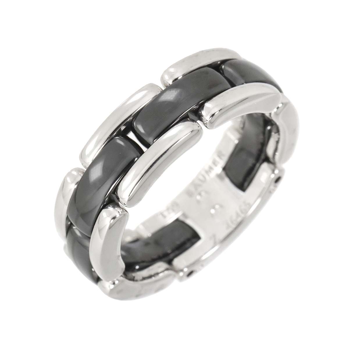 ULTRA MM Ring Black Ceramic 18K WG 750 Size59 8.25-8.75(US)