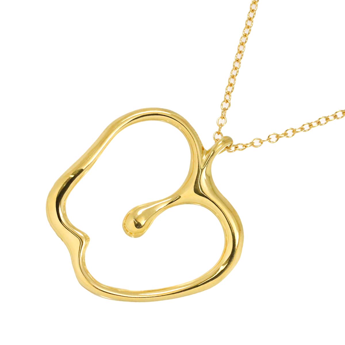 Apple motif Large Long Necklace 18K Yellow Gold 750