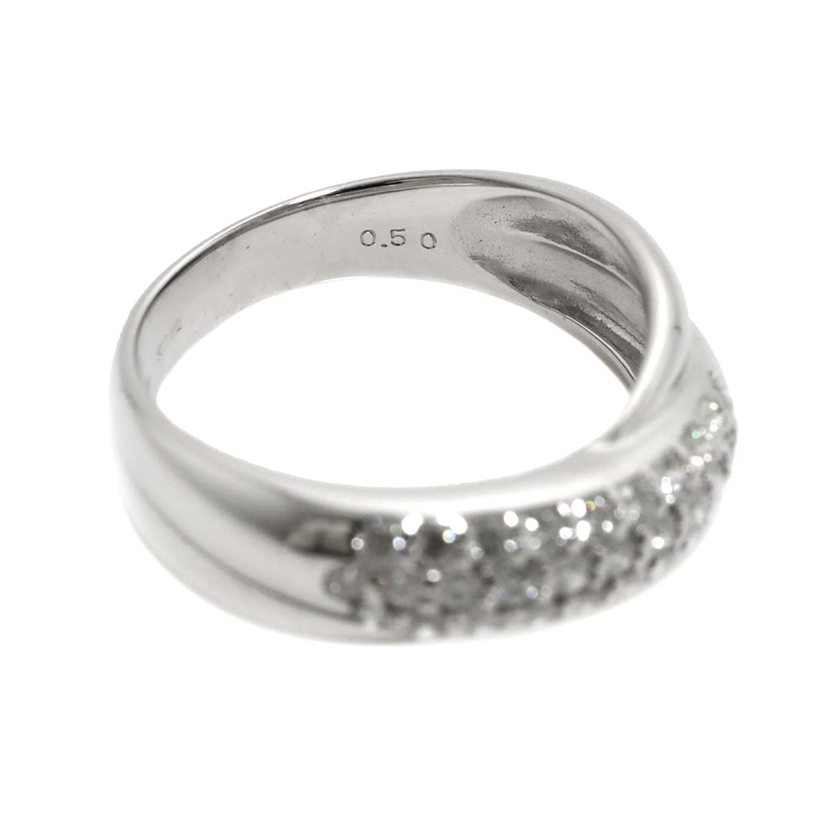 Diamond 0.50ct Ring 18K WG 750 Size5.25(US)