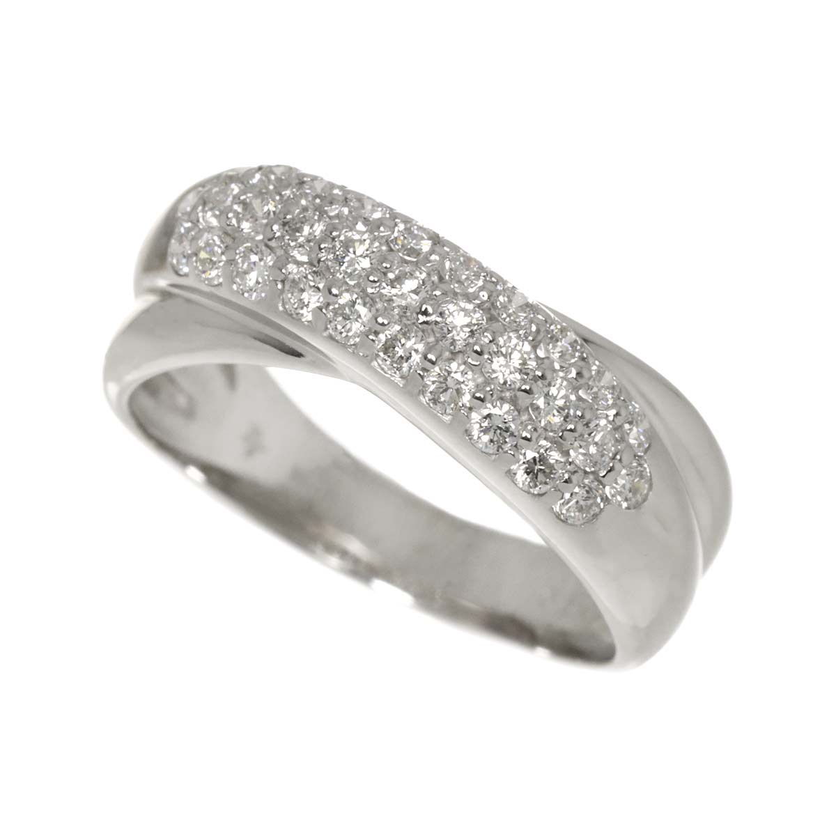 Diamond 0.50ct Ring 18K WG 750 Size5.25(US)
