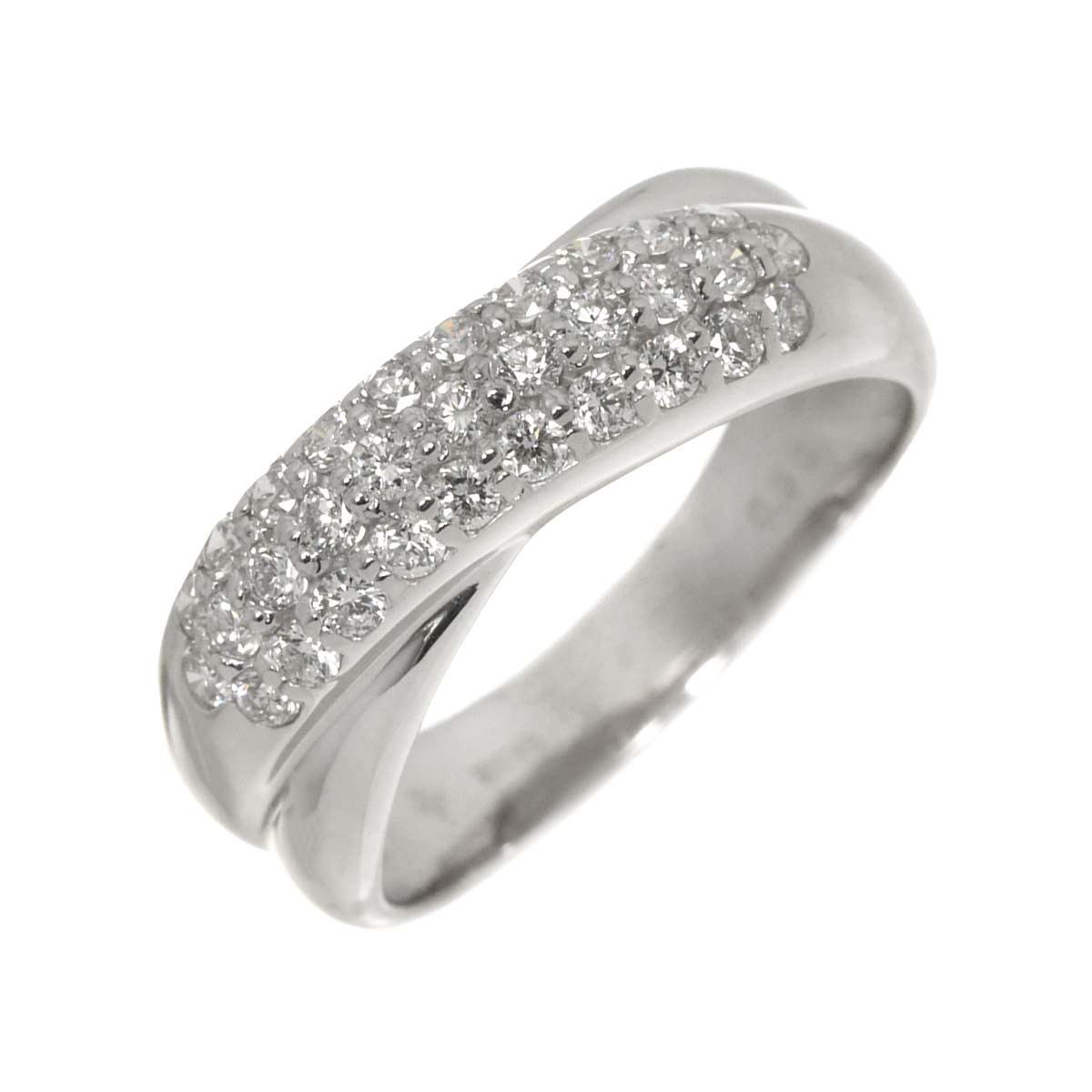 Diamond 0.50ct Ring 18K WG 750 Size5.25(US)