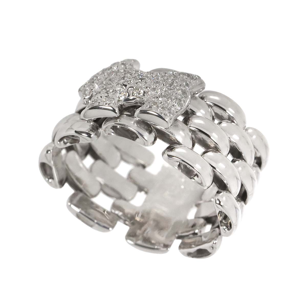 Diamond 0.37ct Ring 18K WG 750 Size5.25-5.5(US)