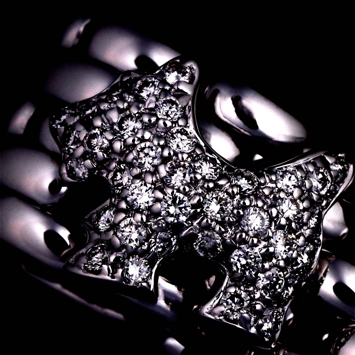 Diamond 0.37ct Ring 18K WG 750 Size5.25-5.5(US)