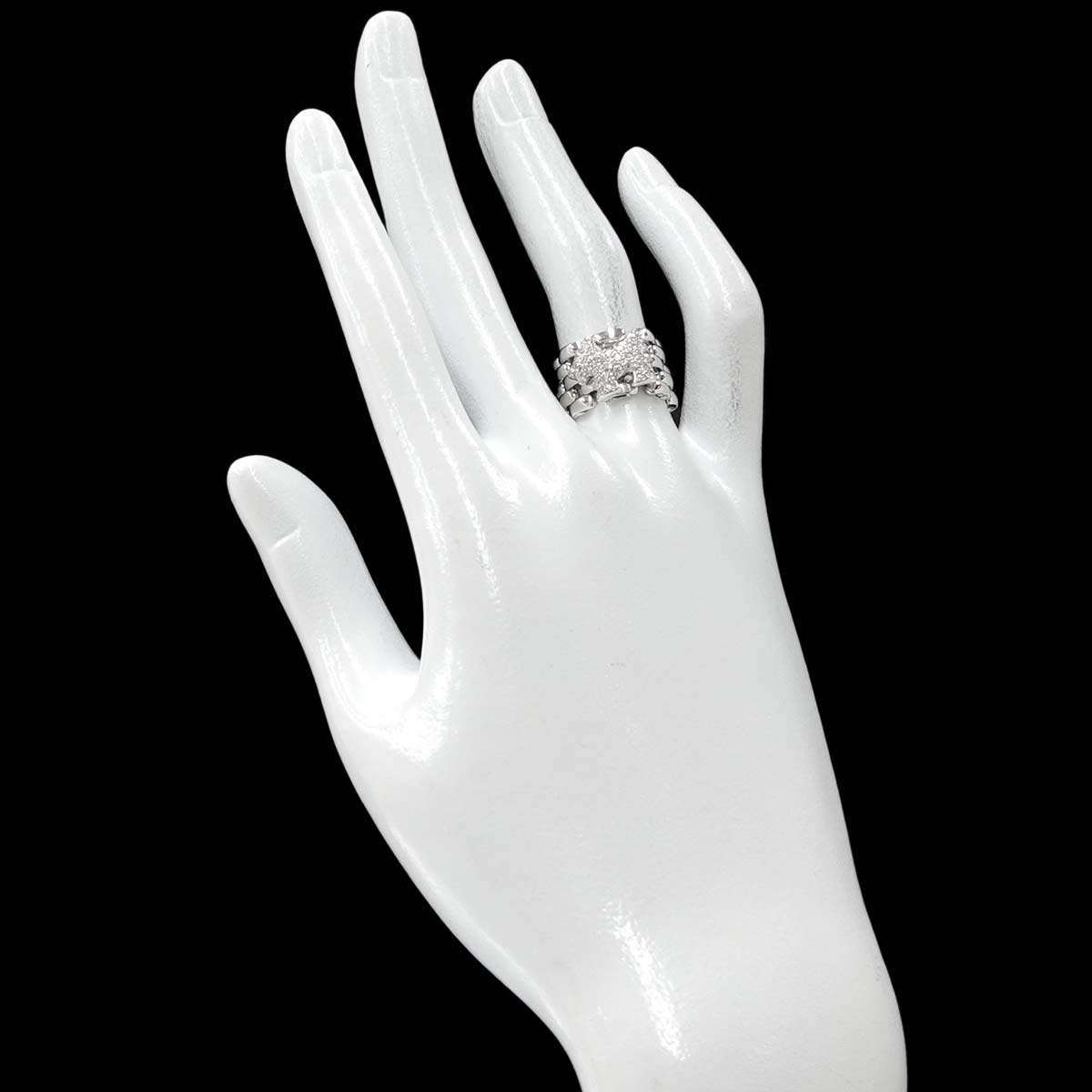 Diamond 0.37ct Ring 18K WG 750 Size5.25-5.5(US)