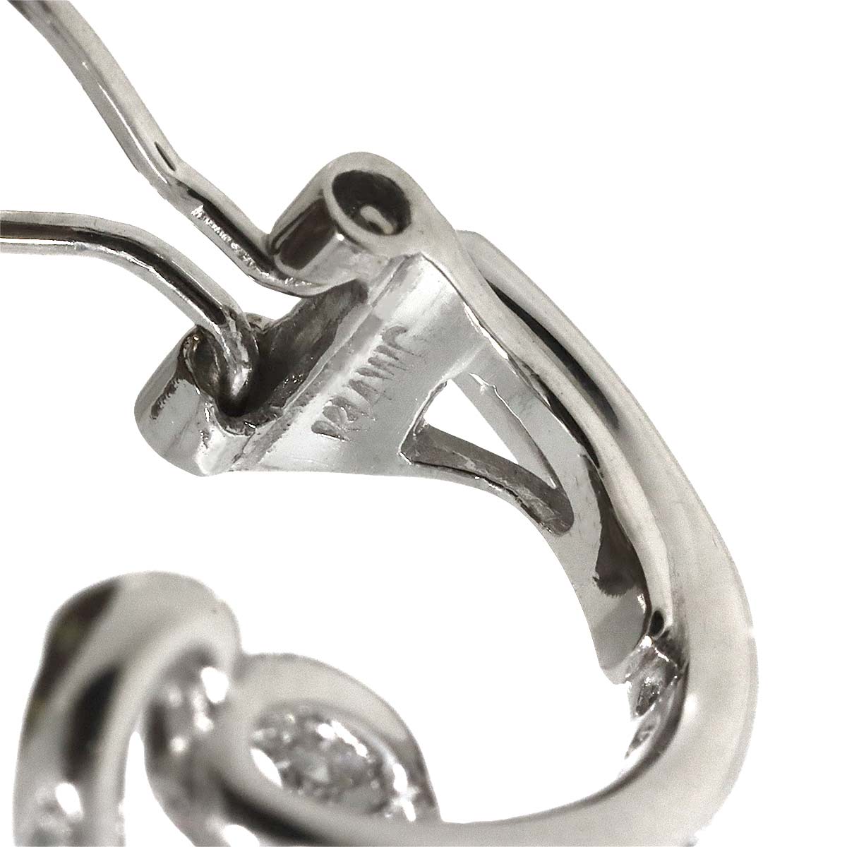 Diamond Earrings Clip on Platinum 14K White Gold 585