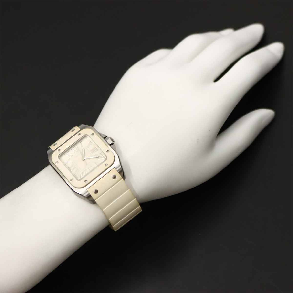 Santos 100MM W20122U2 Automatic White Dial Boys Watch