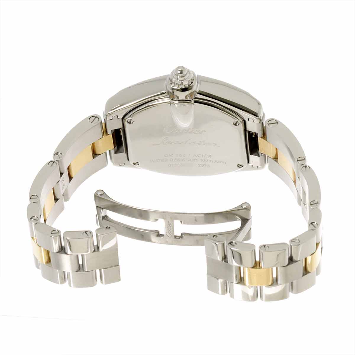 Roadster SM W62026Y4 Date K18YG Quartz Silver Dial Ladies