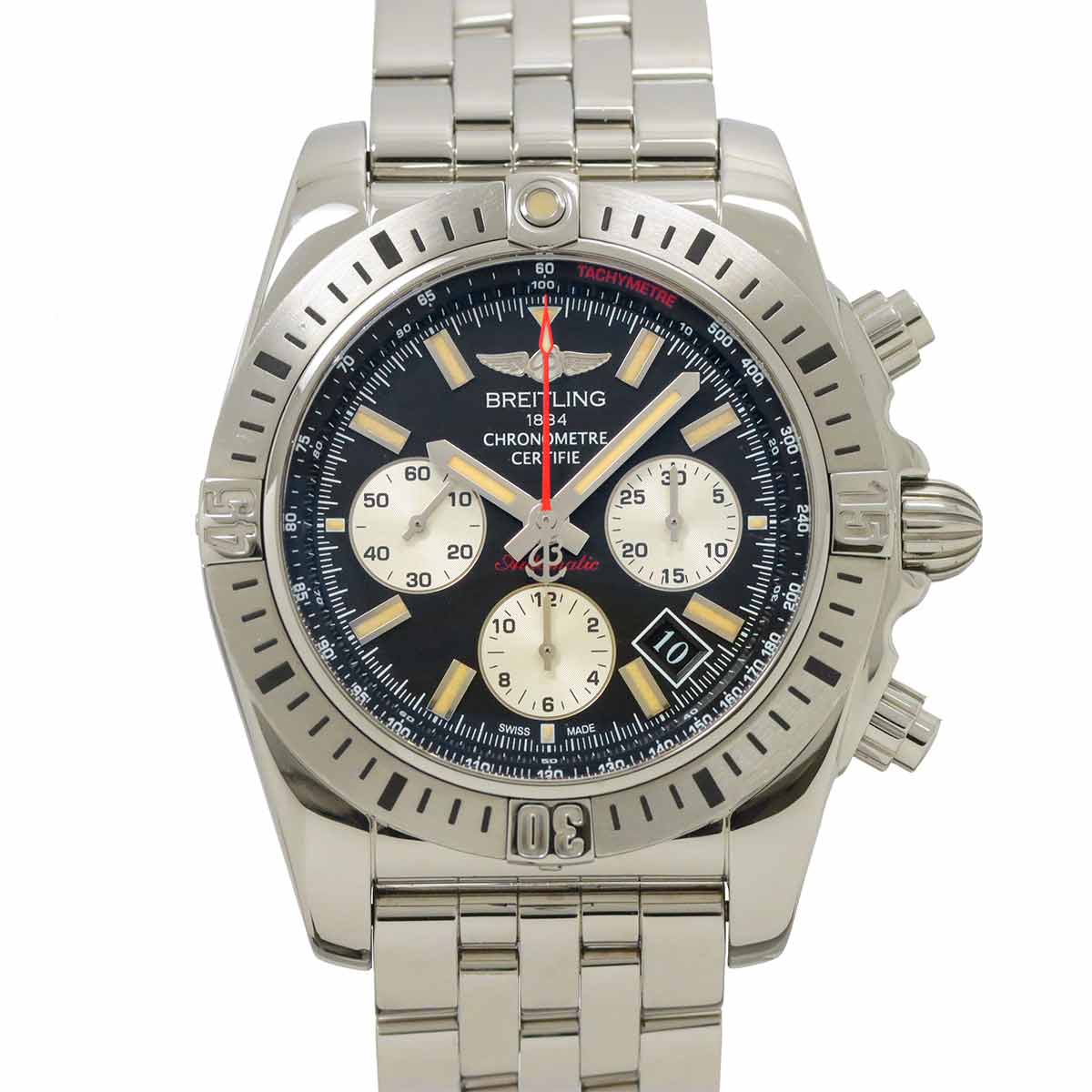 Chronomat 44 Airborne AB0115 Limited Black Silver Dial Mens