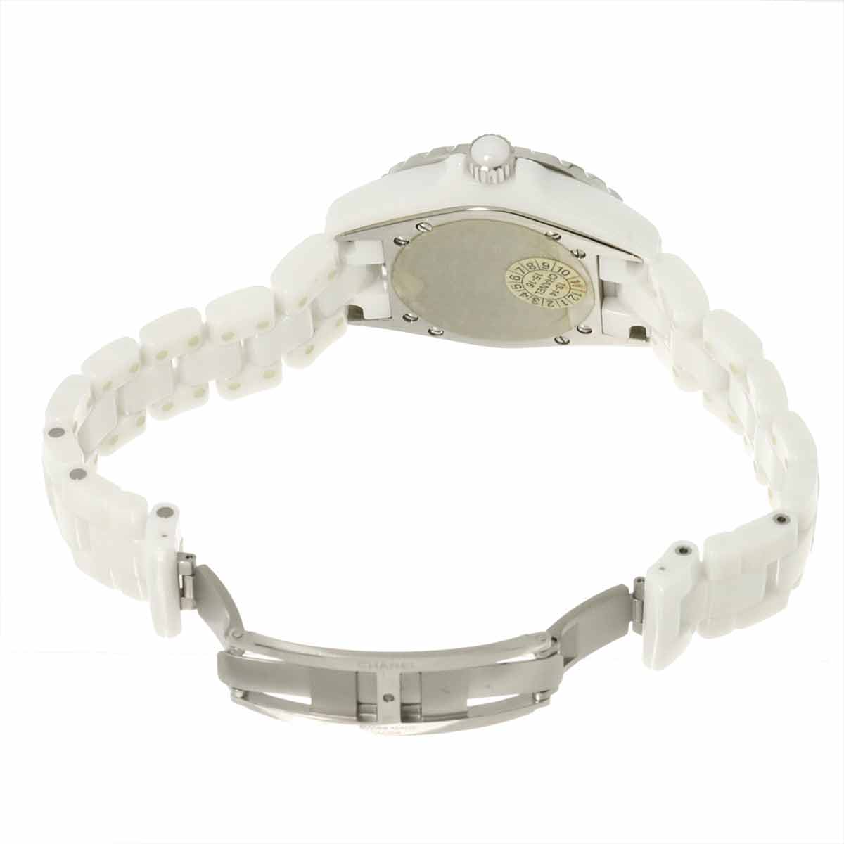 J12 33mm H0967 Bezel Diamond Quartz White Dial Ladies Watch