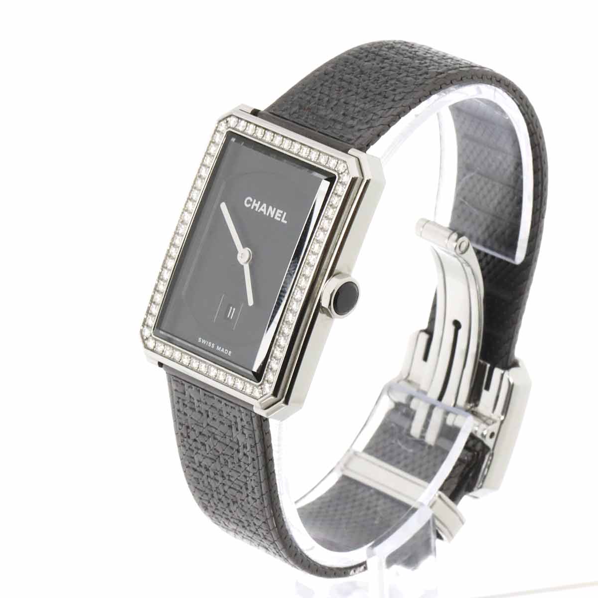 Boy Friend H5318 Diamond Bezel Quartz Black Dial Boys Watch