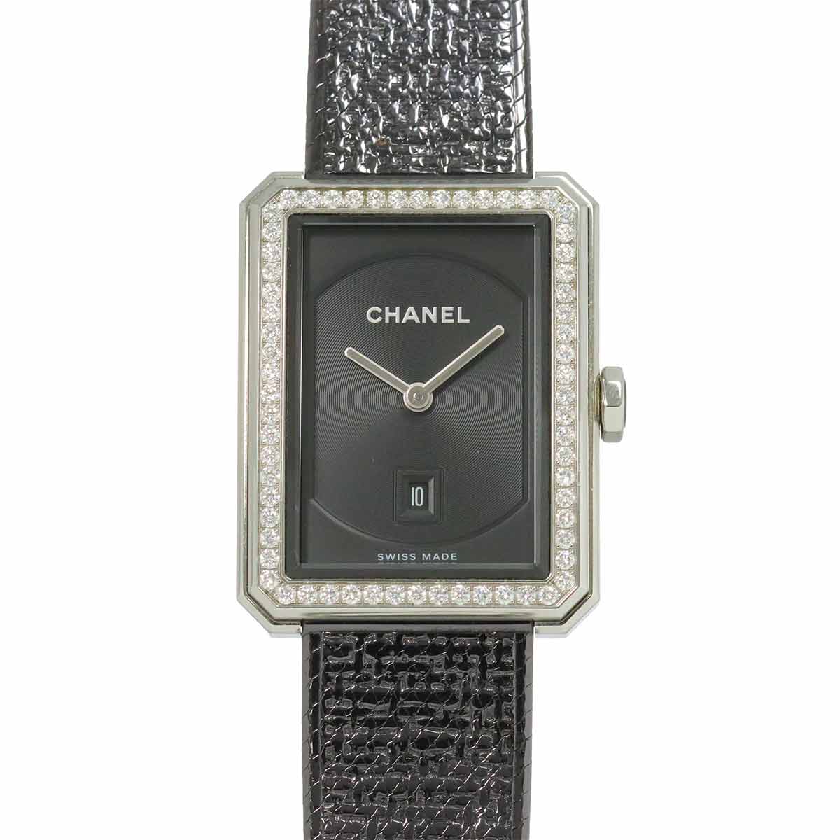 Boy Friend H5318 Diamond Bezel Quartz Black Dial Boys Watch