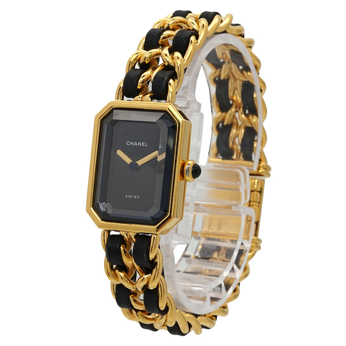 Premiere Size L H0001 Vintage Quartz Black Dial Ladies Watch