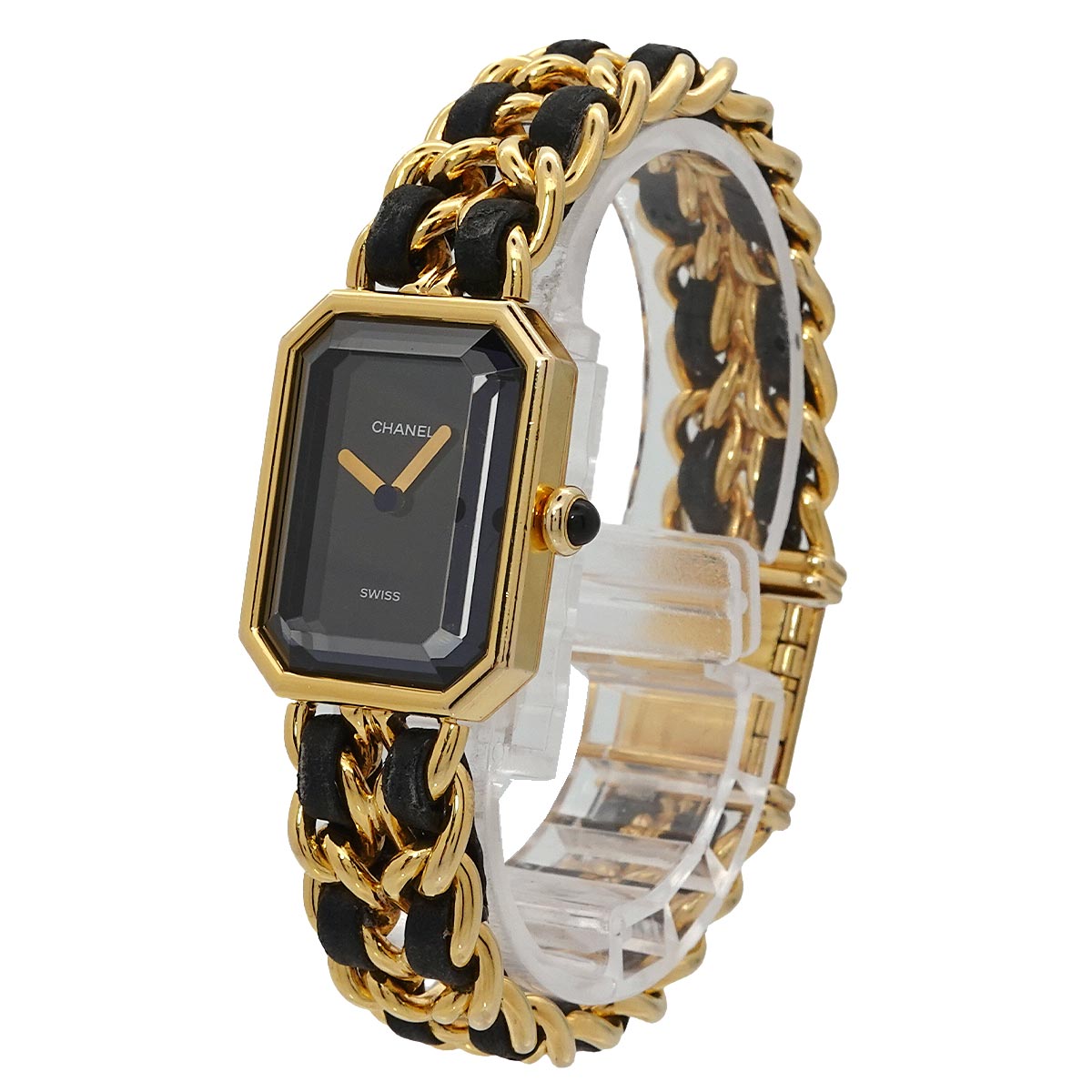 Premiere Size L H0001 Vintage Quartz Black Dial Ladies Watch
