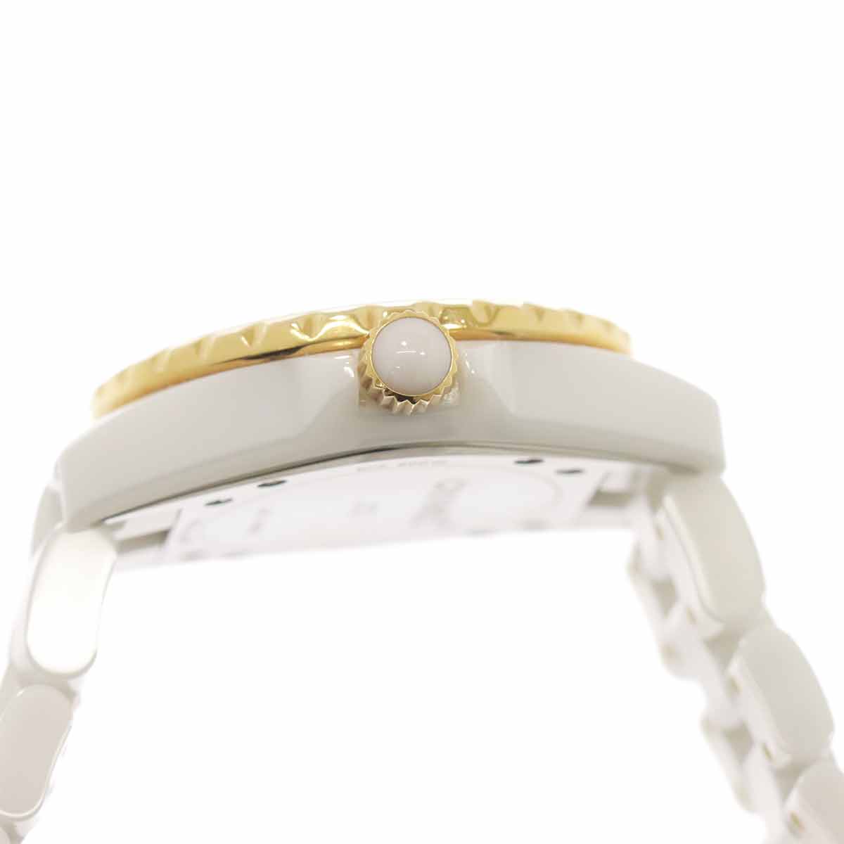 J12 33mm H2181 11P Diamond Yellow Gold Quartz White Dial