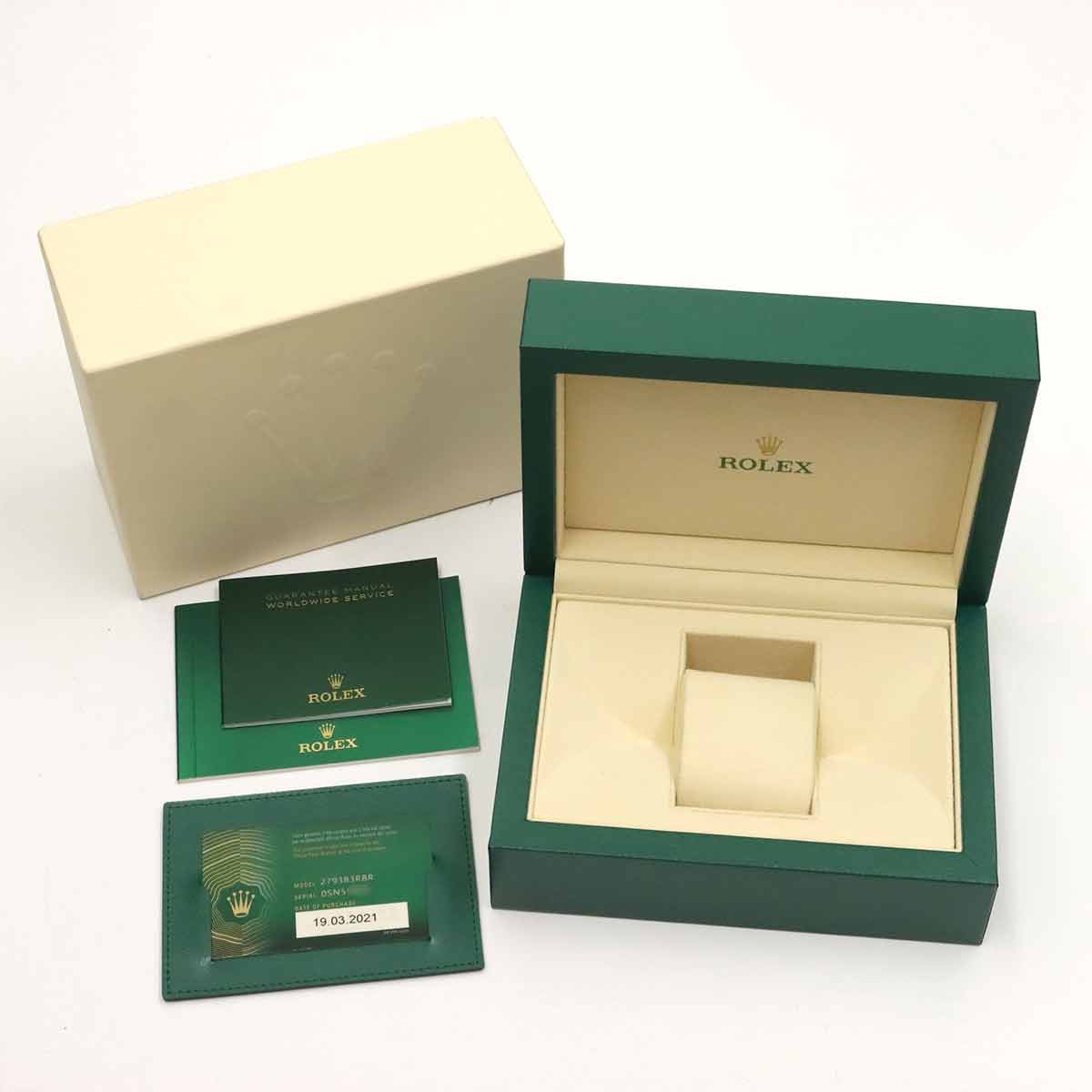 Datejust 279383RBR Random 750 YG Diamond Silver Dial Ladies
