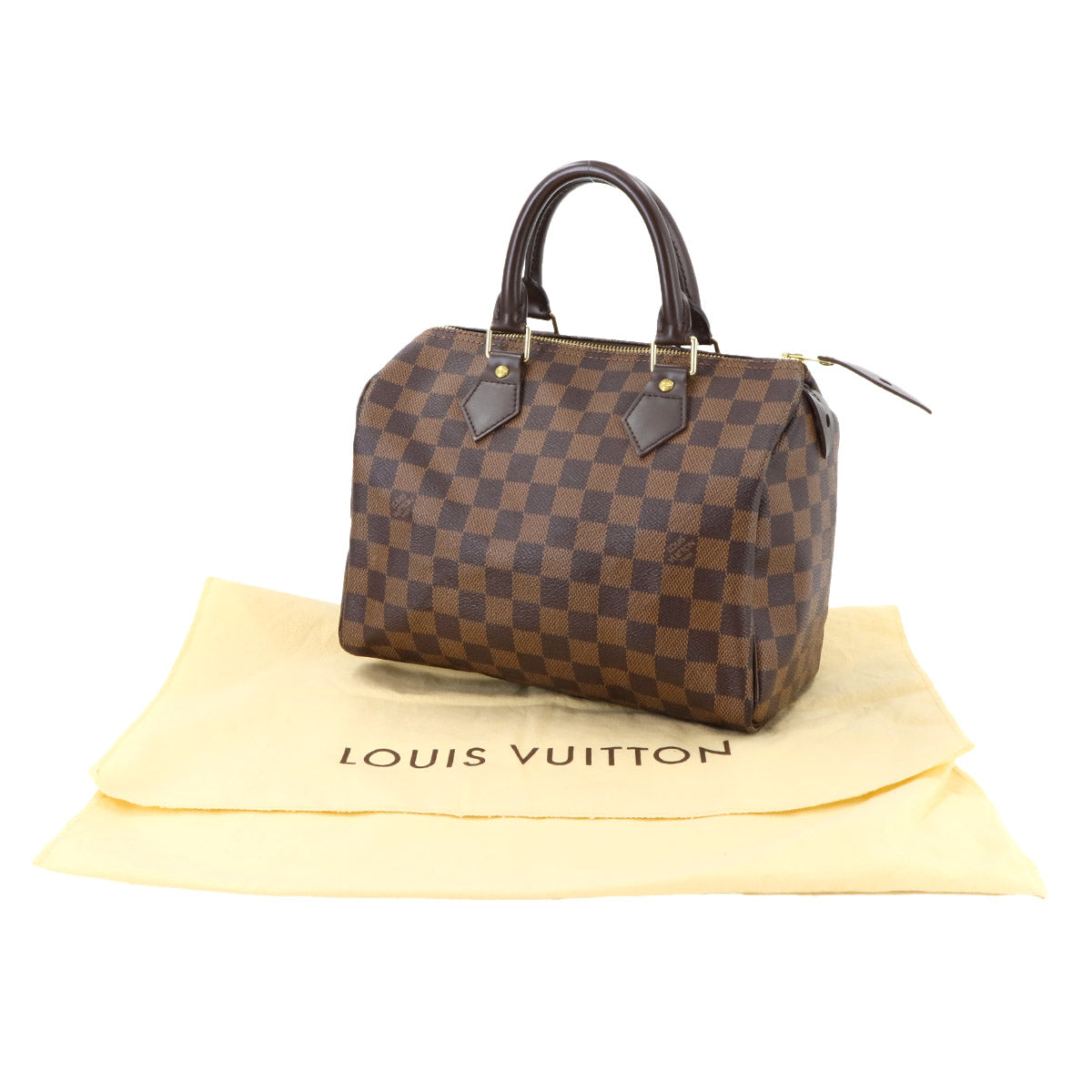 LOUIS VUITTON Damier Speedy 25 Hand Bag Ebene N41532 Purse