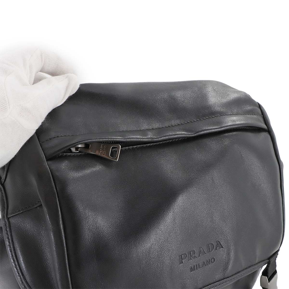 Backpack Leather Black VZ0062 Purse