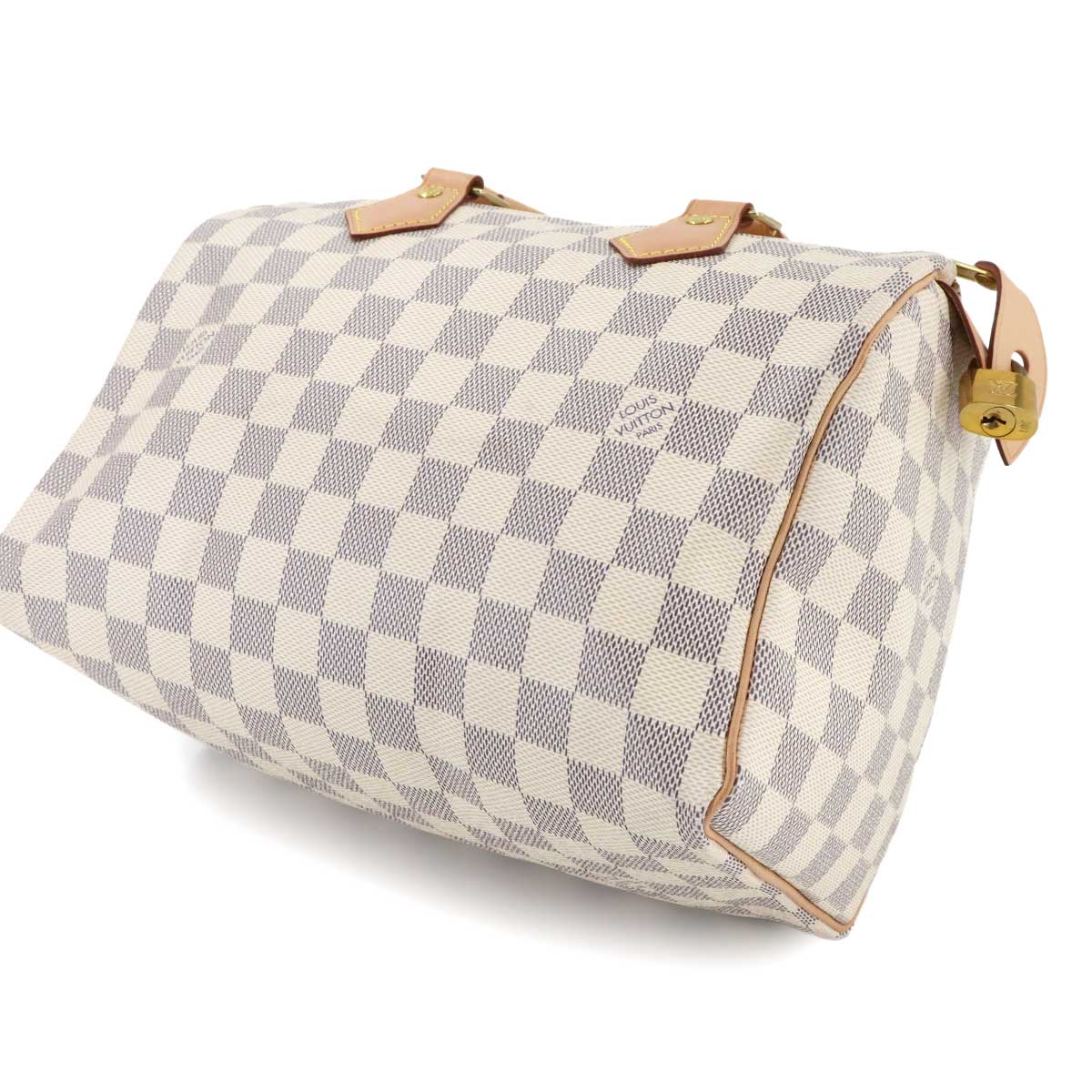 LOUIS VUITTON Damier Azur Speedy 25 Hand Bag N41371 White Purse
