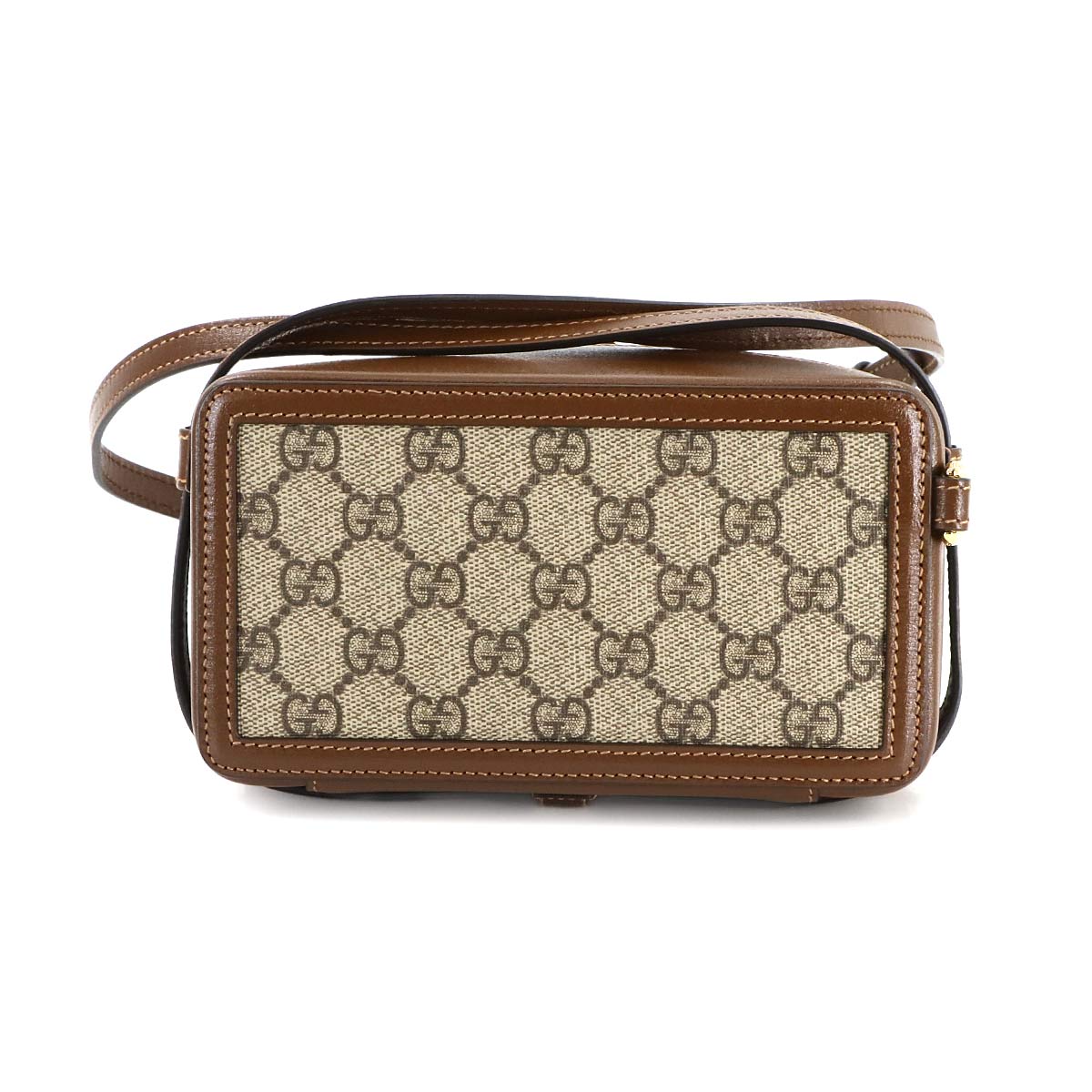 Interlocking G Shoulder Bag GG Supreme canvas Leather 671674