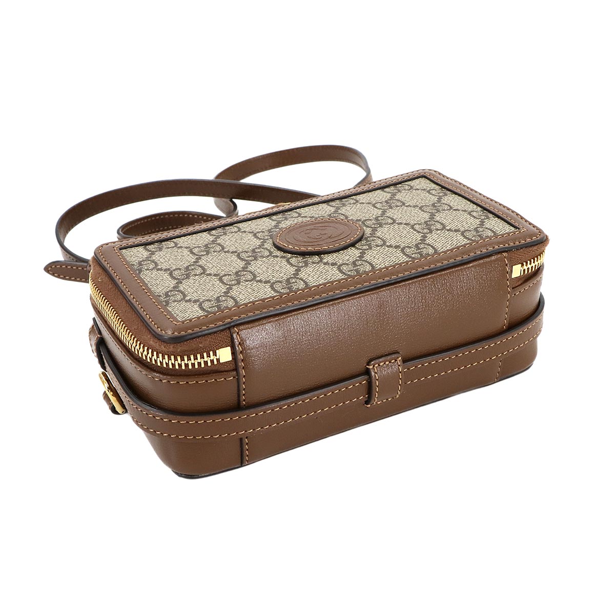 Interlocking G Shoulder Bag GG Supreme canvas Leather 671674