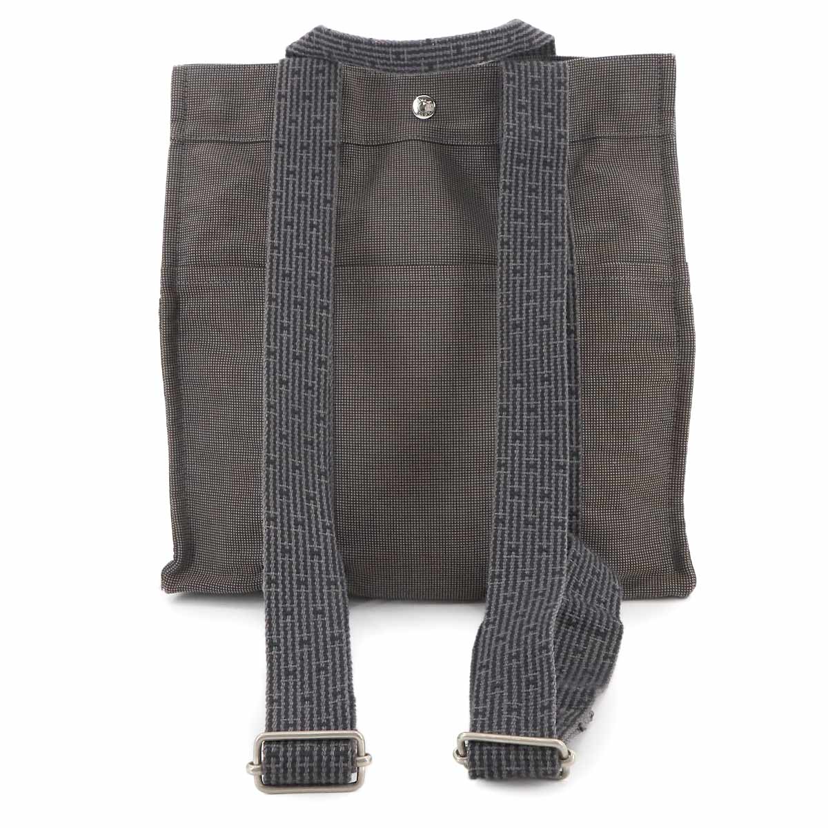 Her Line Ad MM Backpack Canvas Gray Black Purse