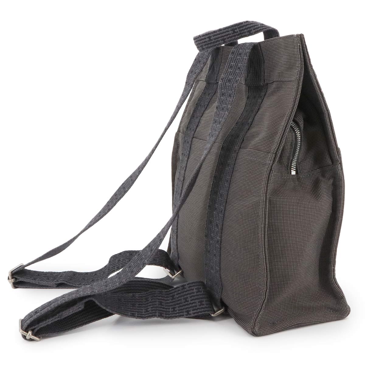 Her Line Ad MM Backpack Canvas Gray Black Purse