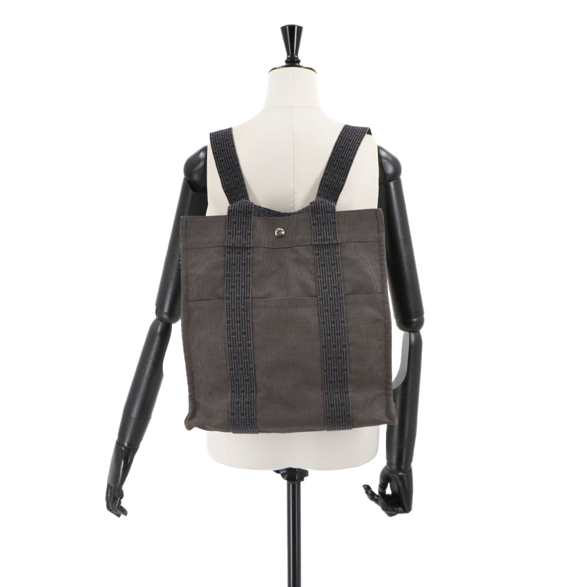 Her Line Ad MM Backpack Canvas Gray Black Purse