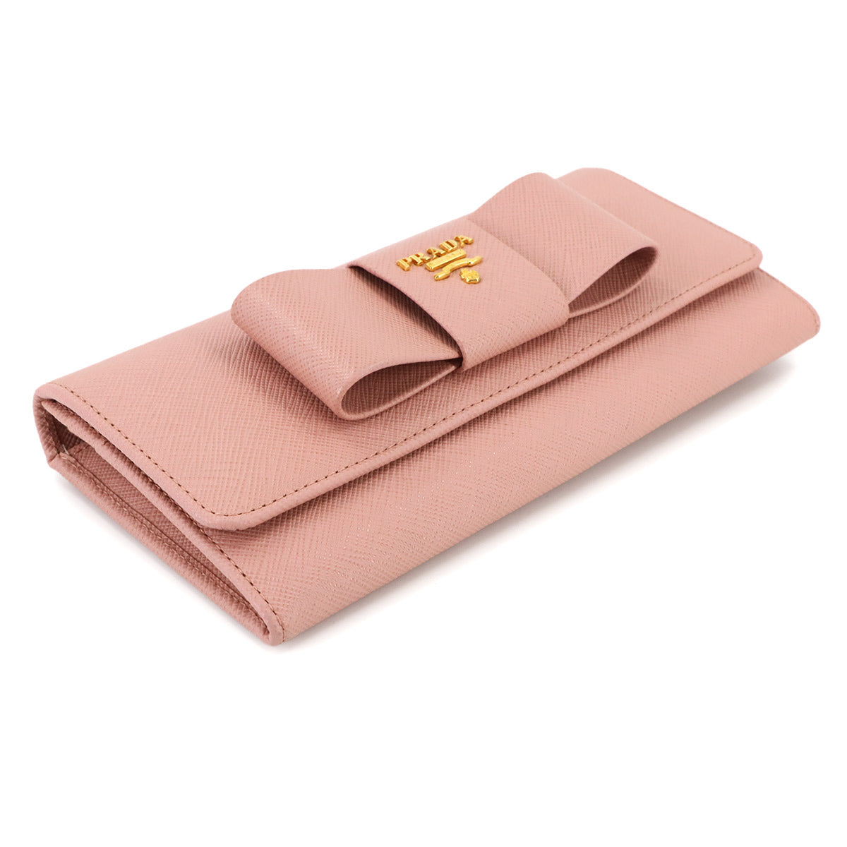 Saffiano Long Wallet Leather Pink 1MH132 Purse Logos