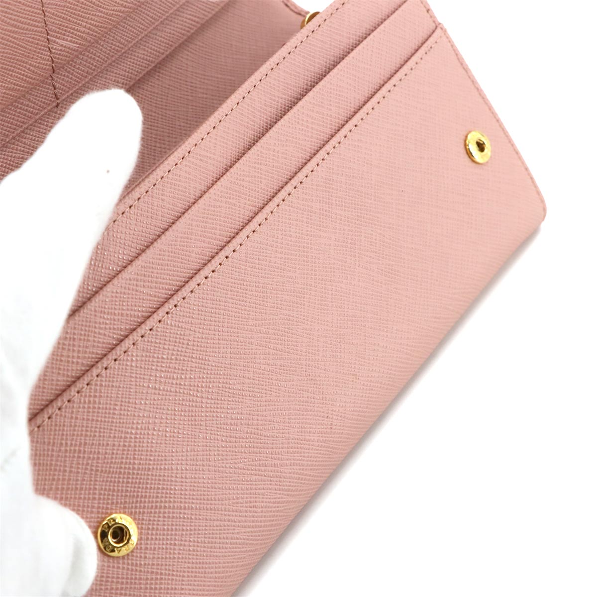 Saffiano Long Wallet Leather Pink 1MH132 Purse Logos