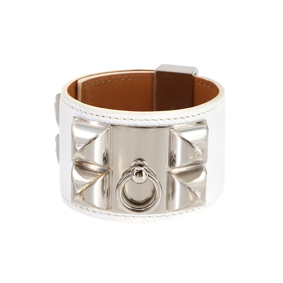 Collier De Chien Bangle Veau Epsom White Bracelet 90290936