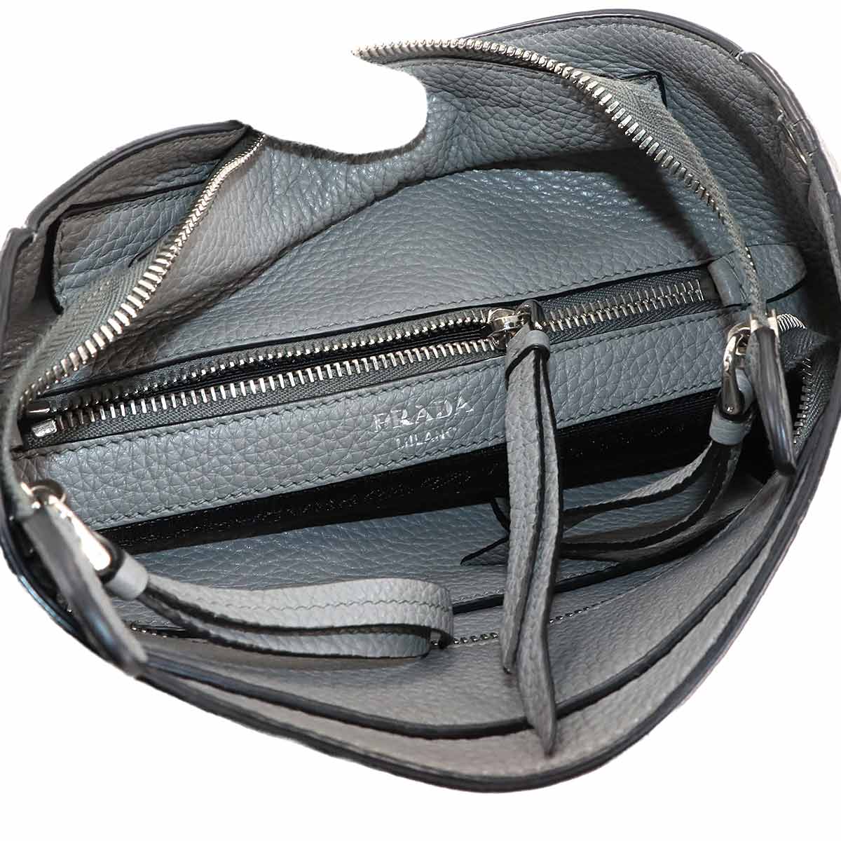 Shoulder Bag Leather Gray 1BE057 Logos Purse