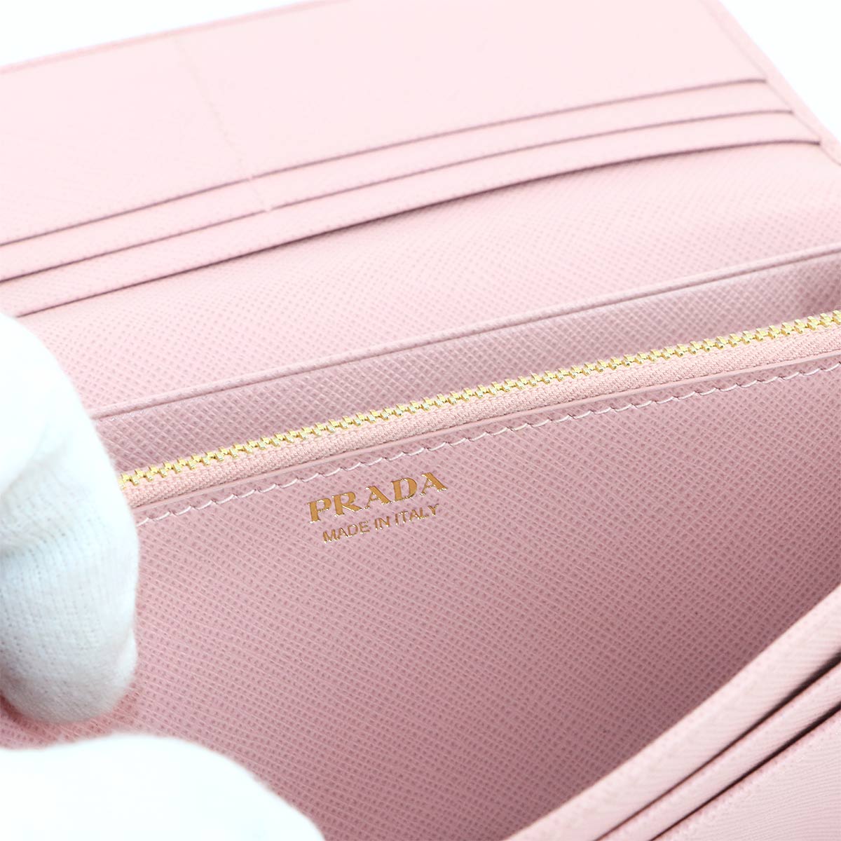 Saffiano Long Wallet Leather Pink 1MH132 Purse Logos
