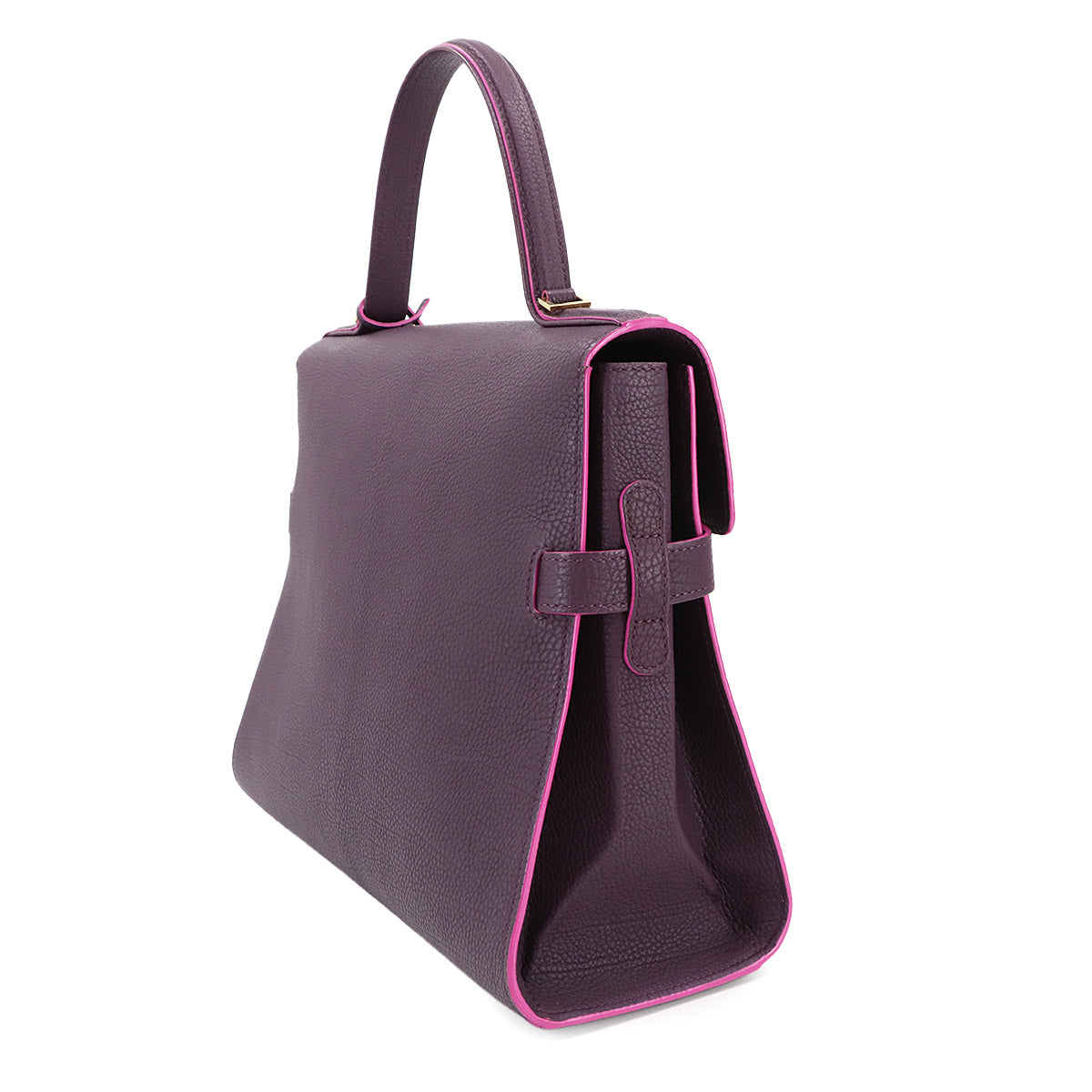 Tempete Hand Shoulder Bag Leather Purple Purse