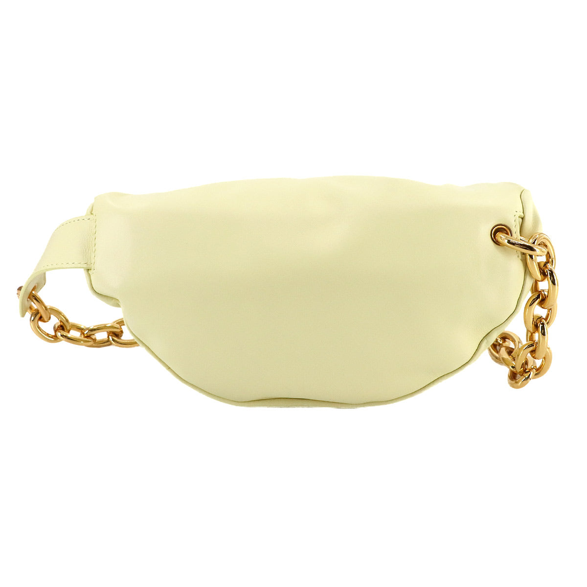 The Chain Pouch Body Bag Leather Yellow 651445 Purse